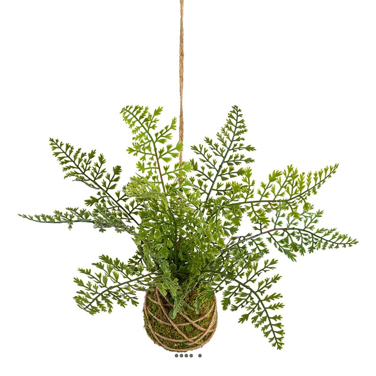 Kokedama artificiel adiantum plante suspendue, ARTIFICIELLES