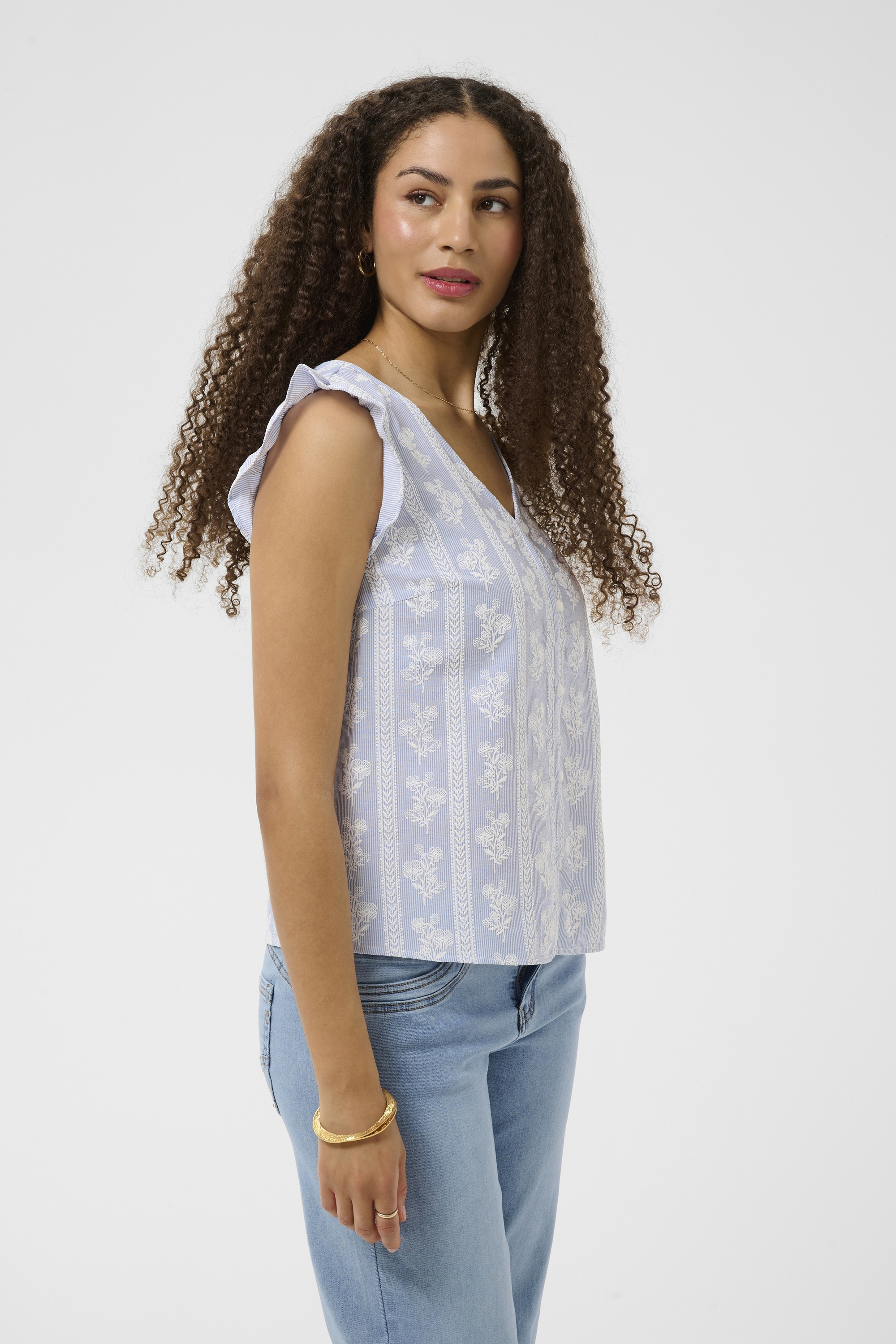 Blouse sans manches, CREAM