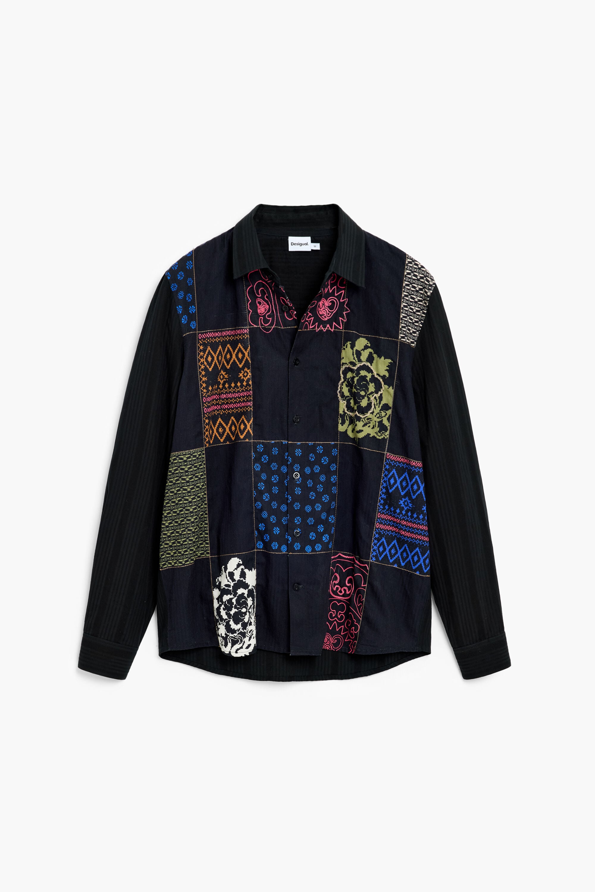 chemise patchwork à manches longues, DESIGUAL
