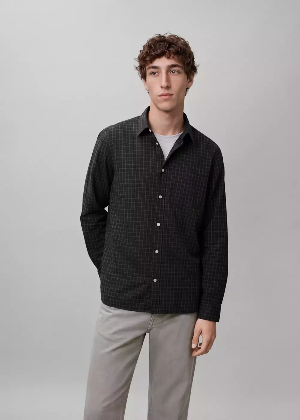 Chemise regular-fit carreaux, MANGO TEEN