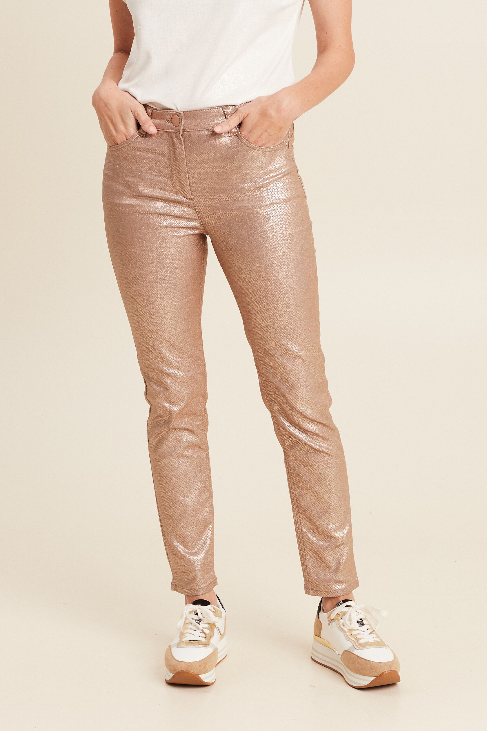 Pantalon ajusté enduit 7/8ème, BREAL