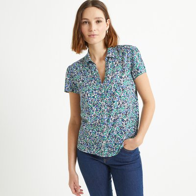 Floral Print Shirt with Short Sleeves ANNE WEYBURN