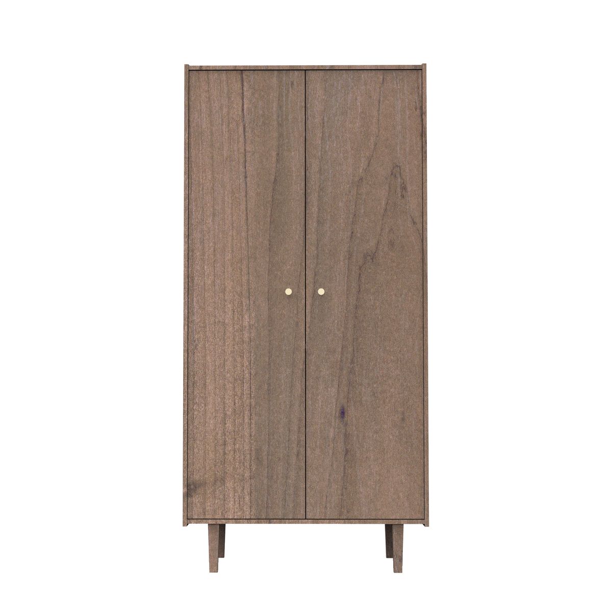 Armoire 2 portes bois et boutons métal, SAUTHON