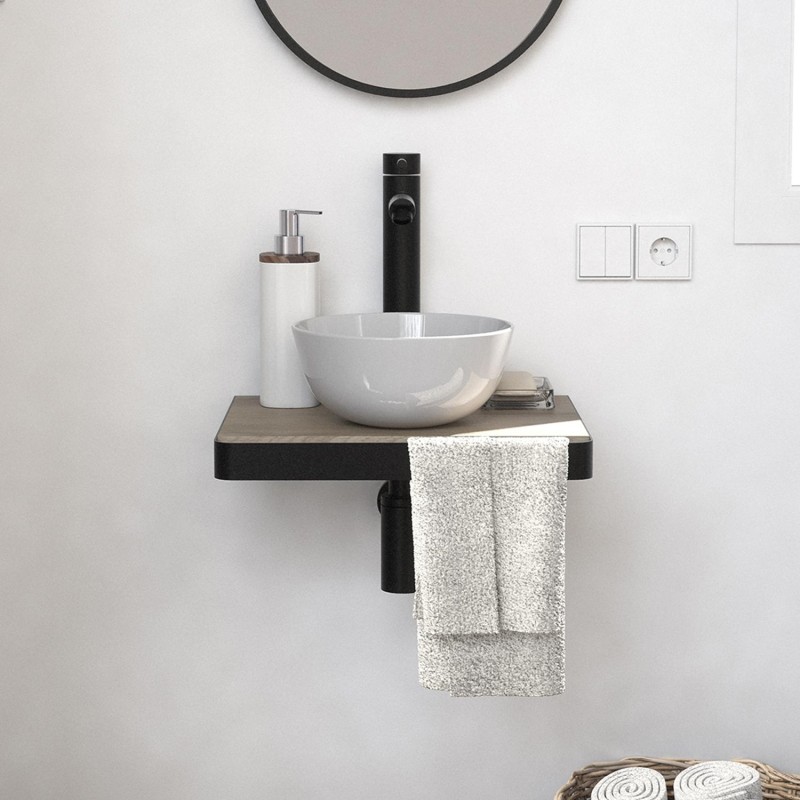 Lave-mains plan fin + vasque + robinet SOHO, MOB IN