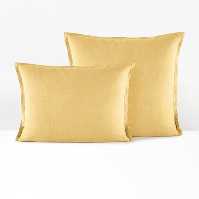 Linot Plain 100% Washed Linen Pillowcase LA REDOUTE INTERIEURS