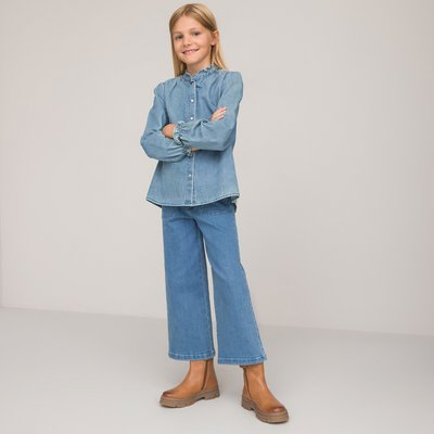 Light Denim Oversize Shirt with Long Sleeves LA REDOUTE COLLECTIONS