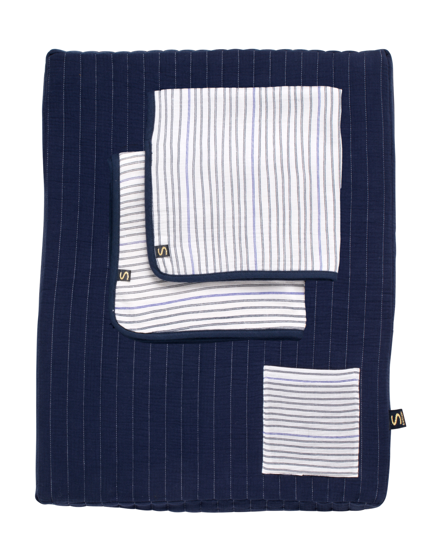 Matelas à langer en double gaze de coton et sa serviette, SAUTHON