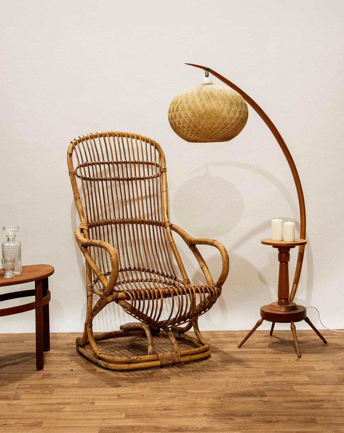 Grand fauteuil en rotin Martin N°54 - Bon état, DEBONGOUT