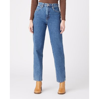 Straight Mom Jeans with High Waist WRANGLER