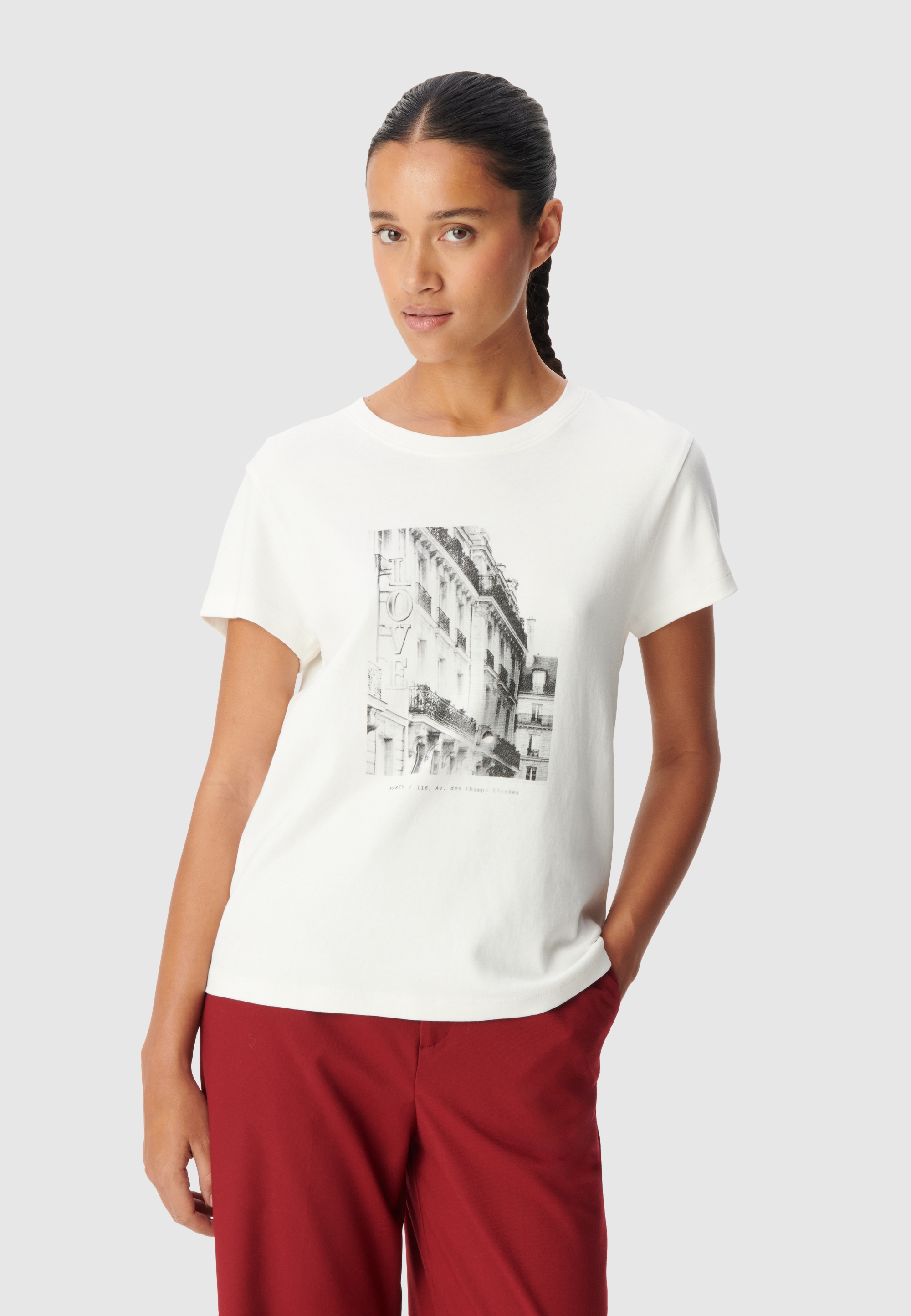 Tee-shirt col rond visuel immeuble, IKKS
