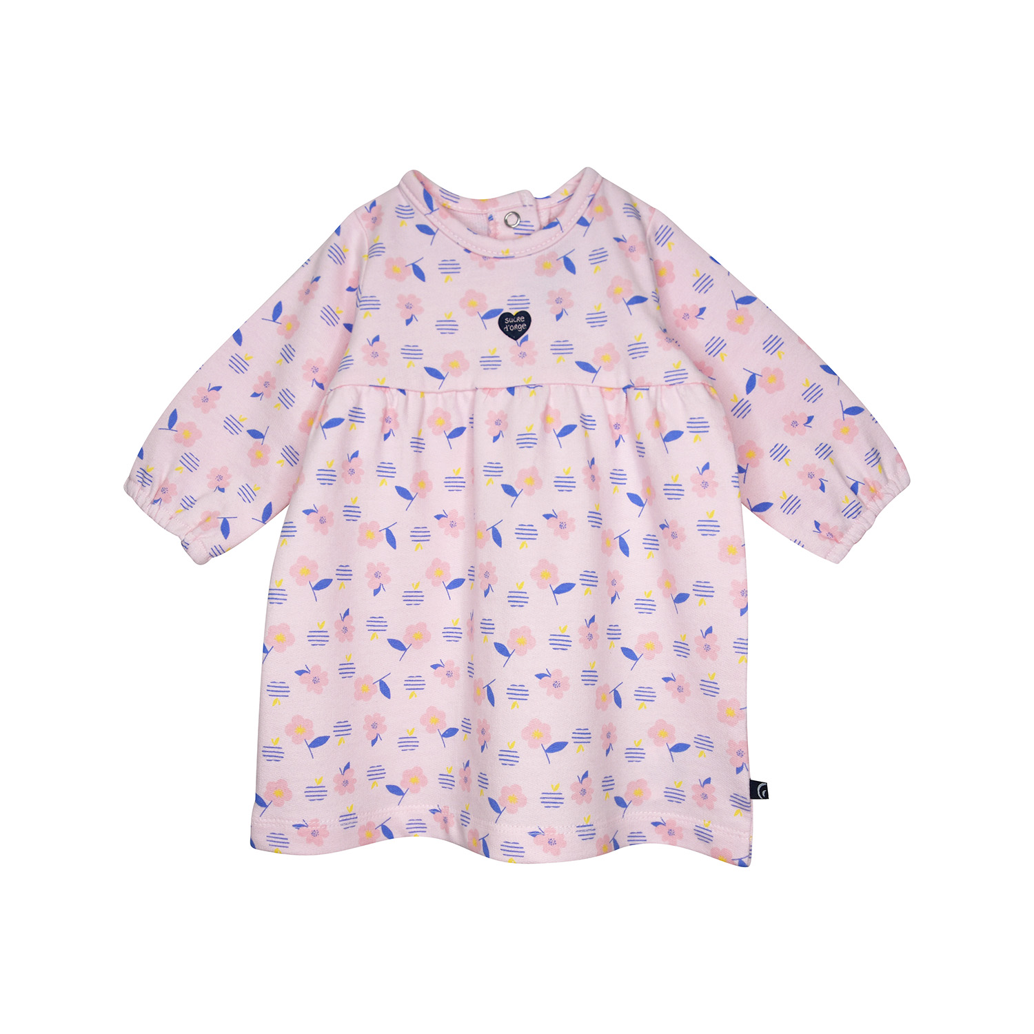 Robe nasthasia molleton manches longues bebe, SUCRE D'ORGE