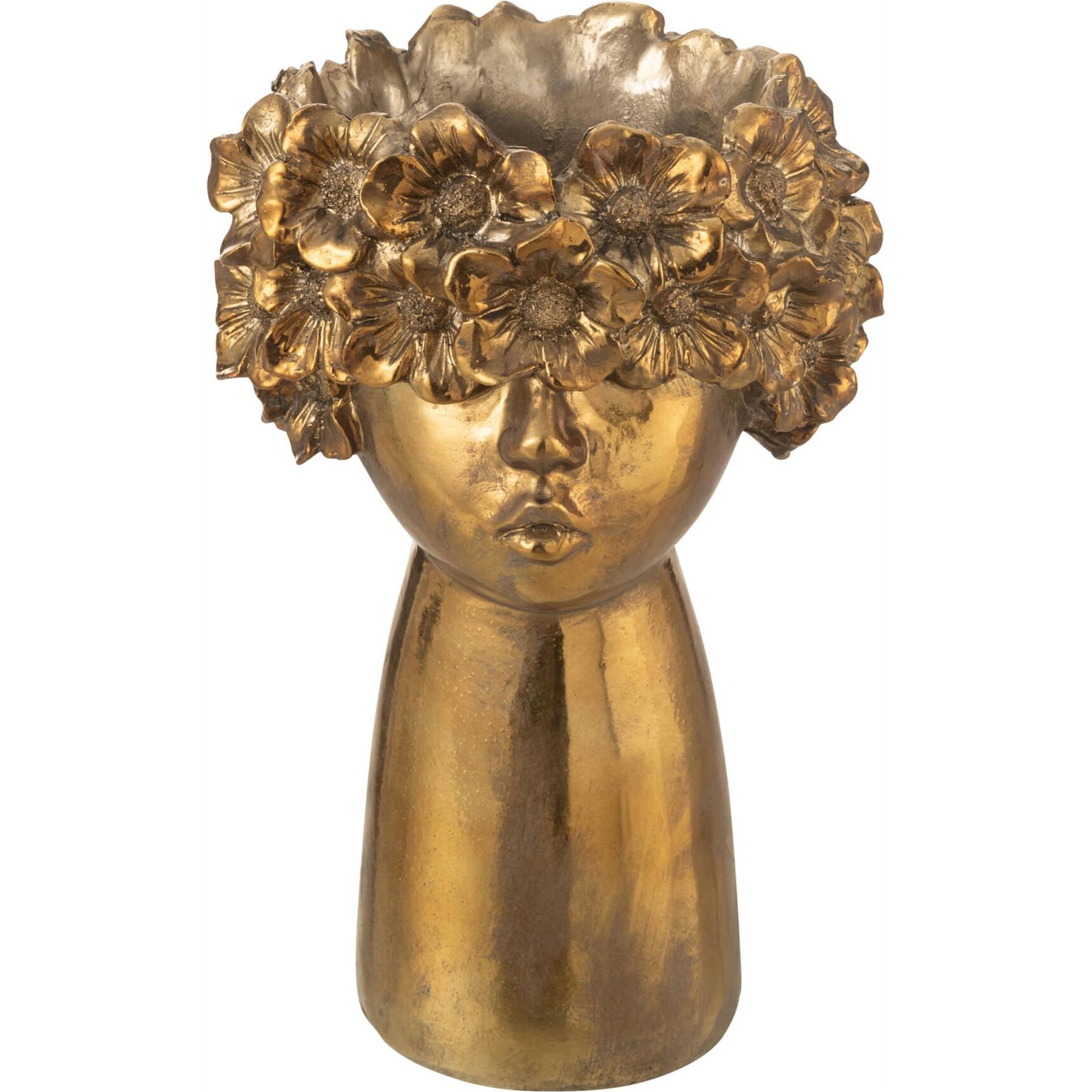 Cache-pot visage à fleurs sculptées, RECOLLECTION