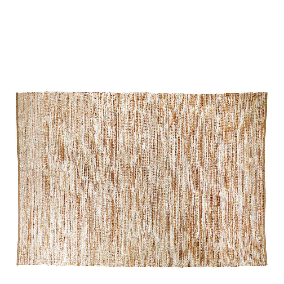Tapis DINAN en jute et coton, BLANC D’IVOIRE