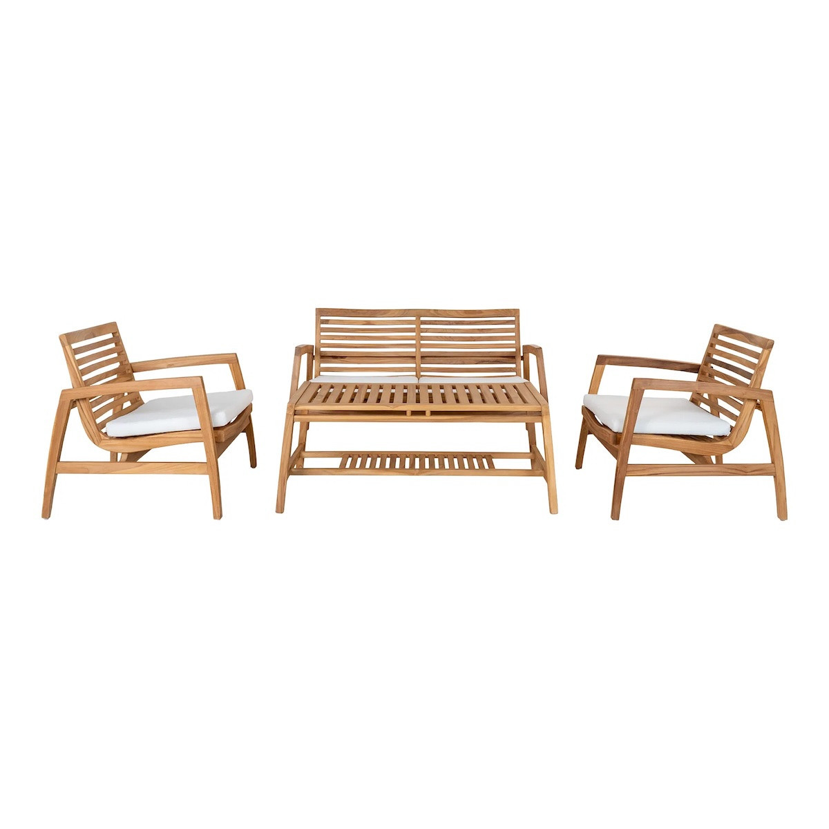 Ensemble lounge en bois avec coussins - SANTANDER, HOUSE NORDIC
