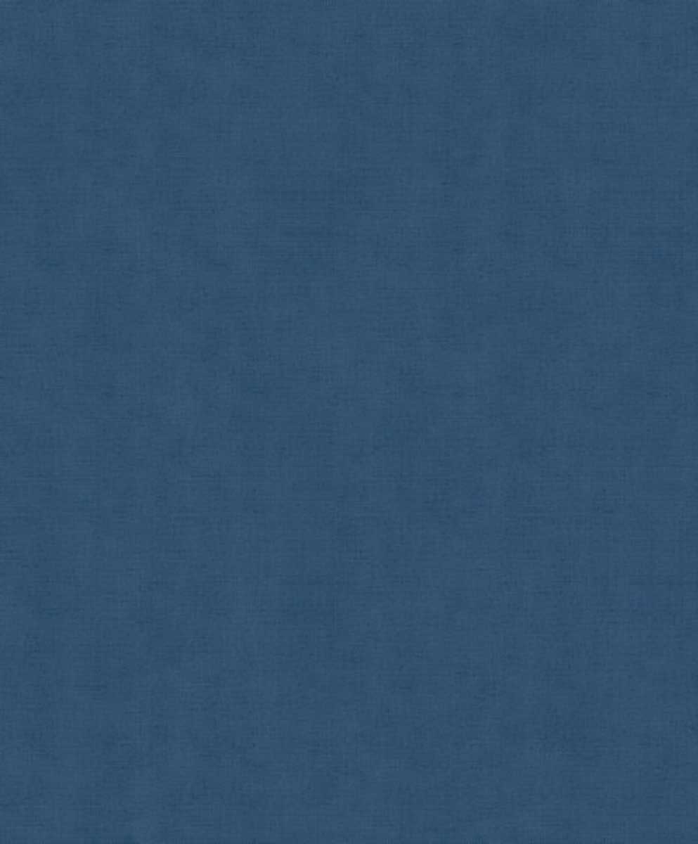 Papier peint uni effet toile lin bleu jean, HEXOA