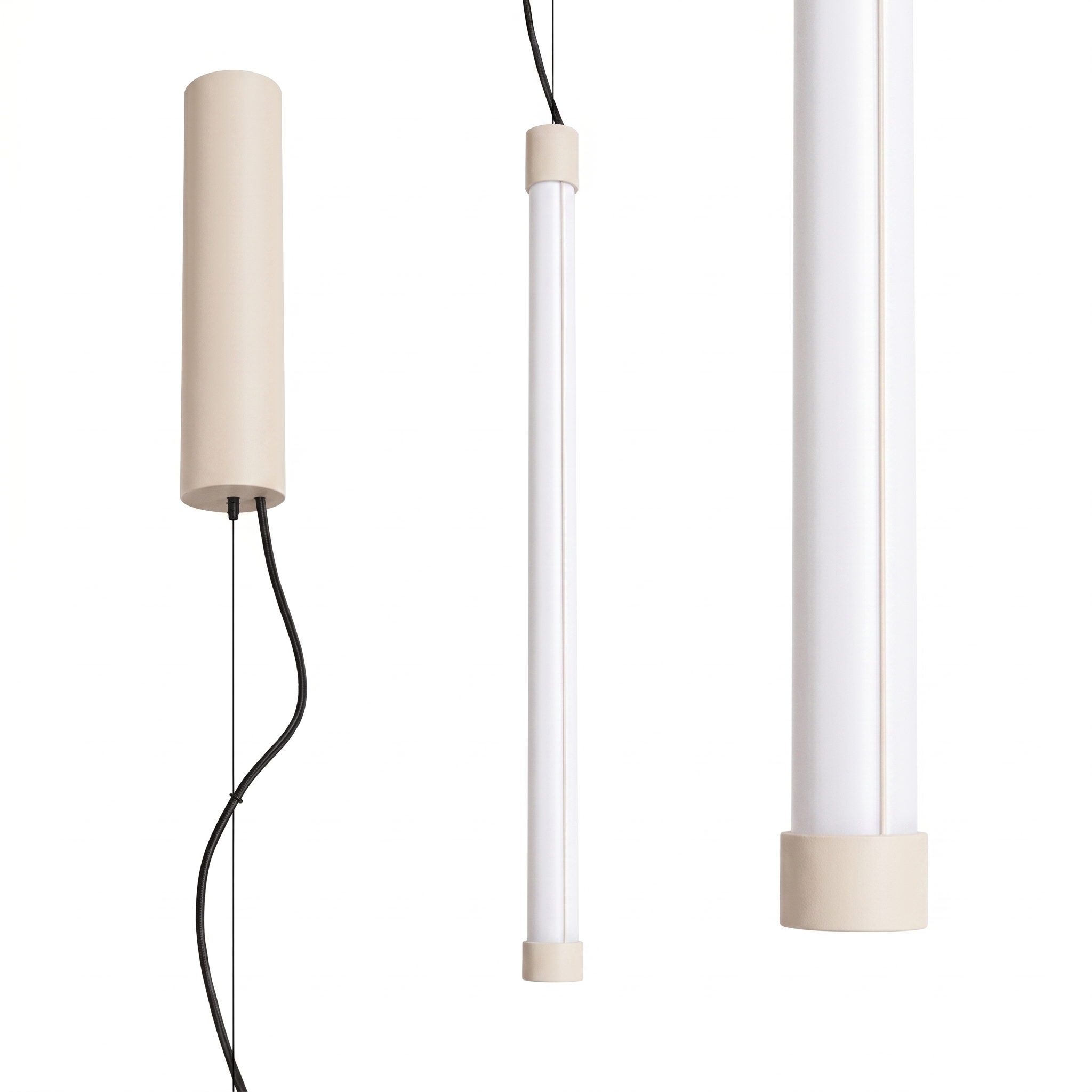Suspension Acier Beige LED 1 Trang, EDEN