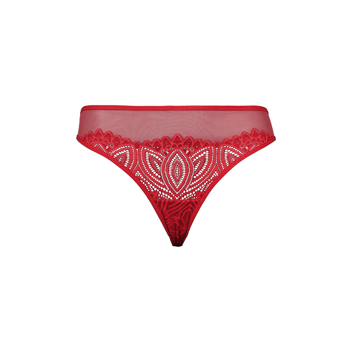 Lisa lace/tulle knickers red Miss Sans Complexe