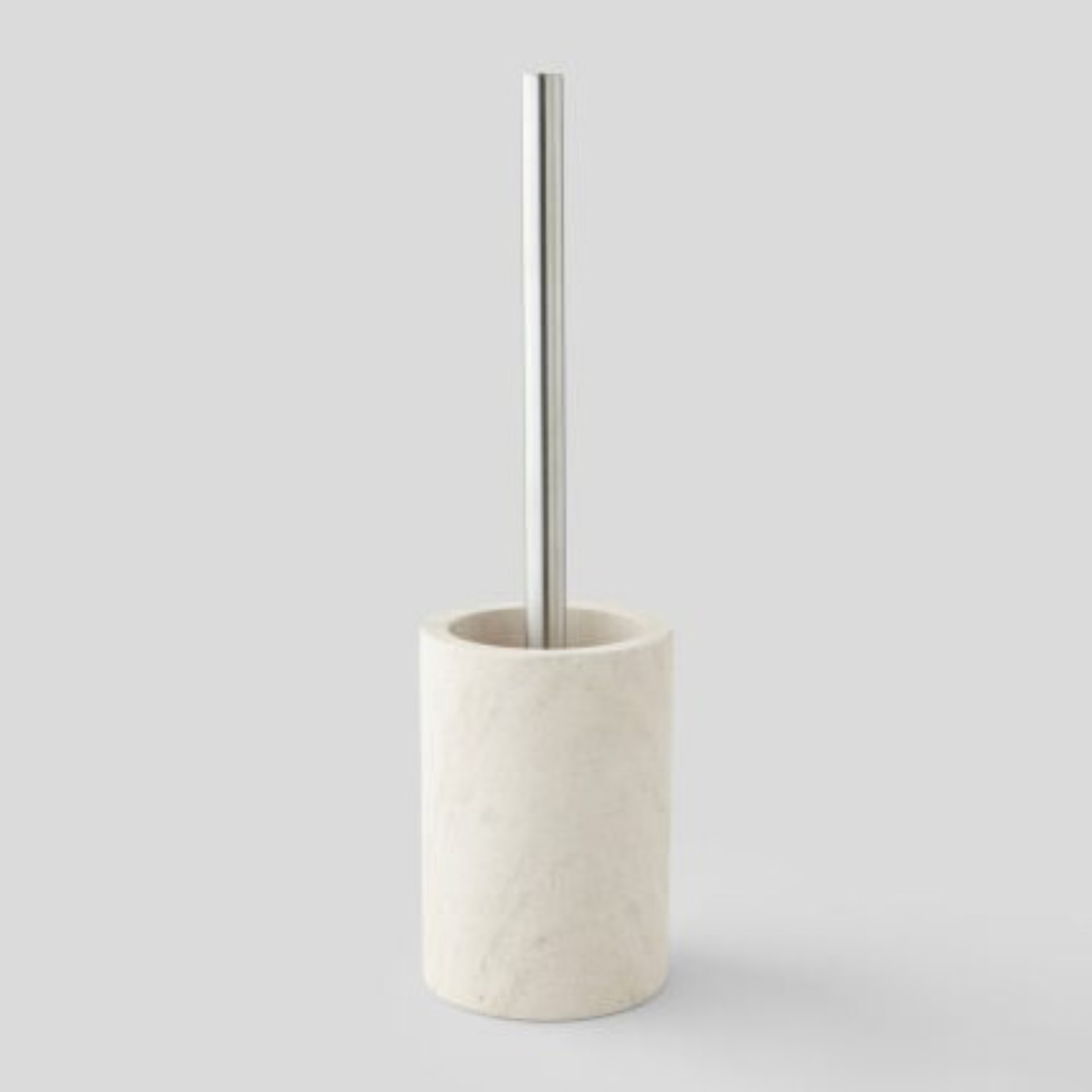 Porte balai en marbre beige, MONOPRIX