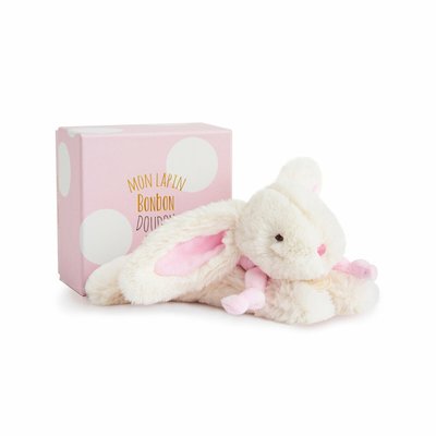 Sweet Pink 20cm Rabbit Cuddly Toy DOUDOU ET COMPAGNIE