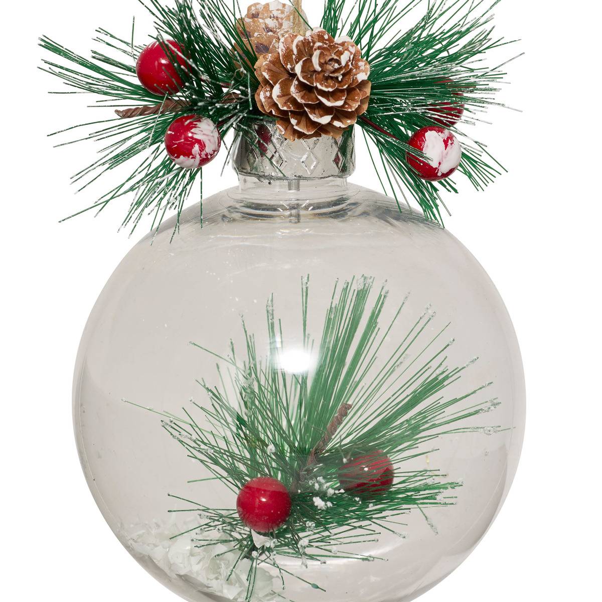 Boule intérieur feuilles D.10 cm, FEERIC LIGHTS & CHRISTMAS