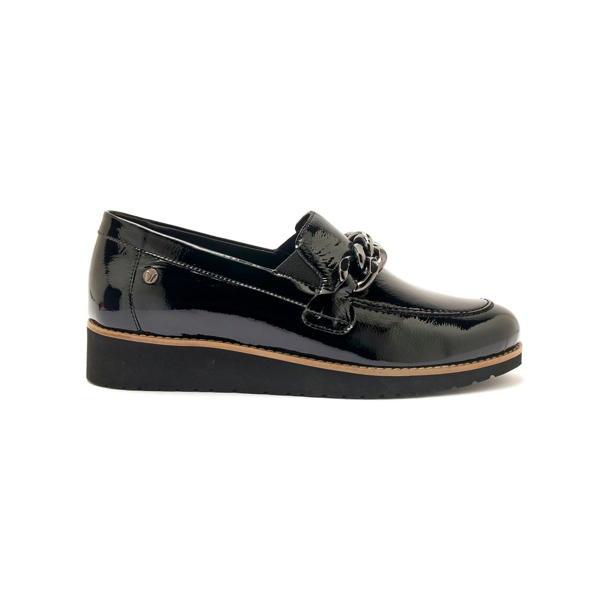 Mocassins compens s semelle amovible noir Pediconfort La Redoute