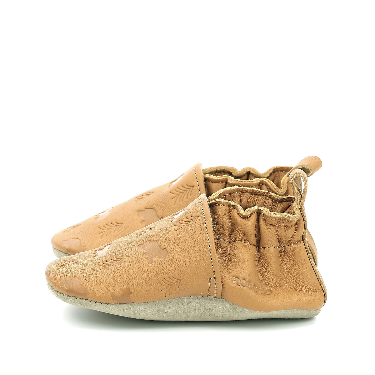 Chaussons cuir bear's walk camel Robeez