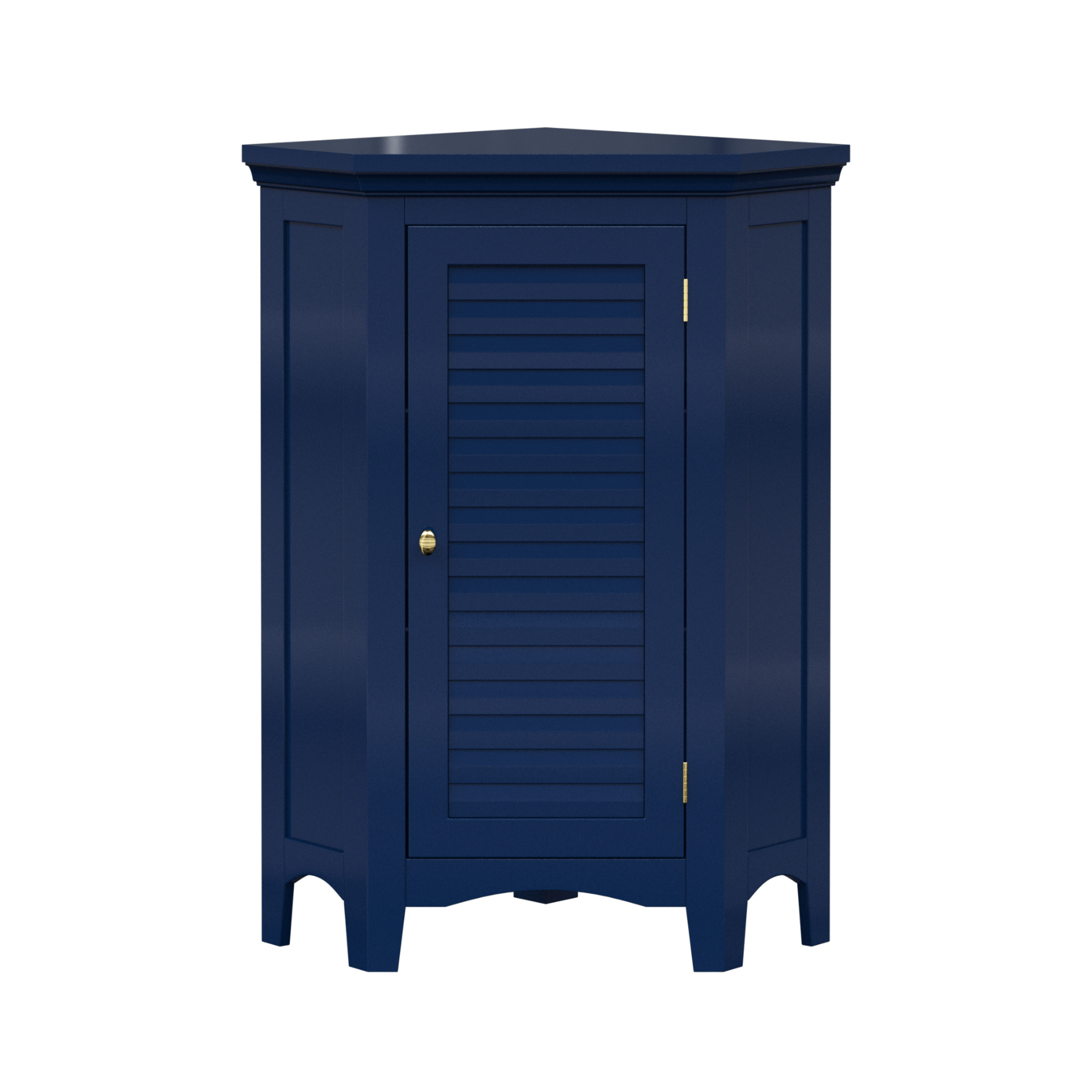 Armoire d’Angle Autoportante, Bleu Marine, GLANCY, TEAMSON HOME