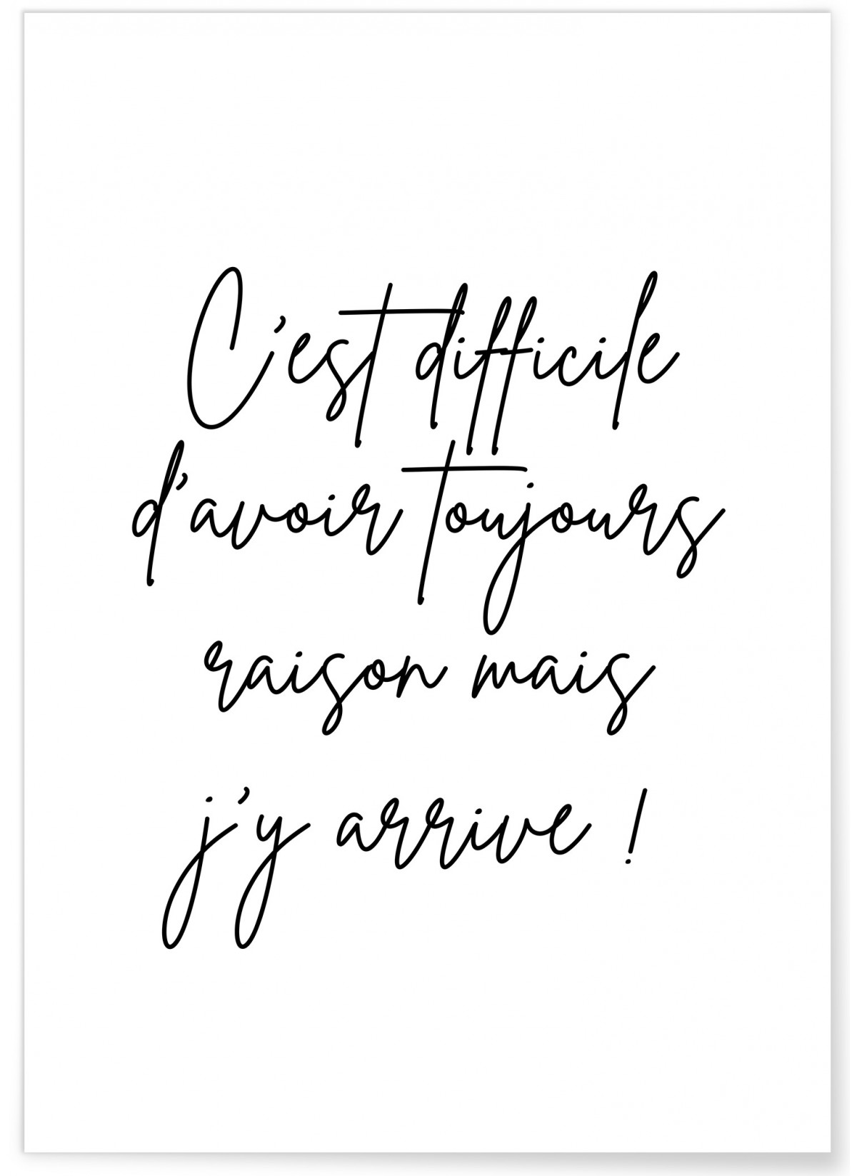 Affiche Difficile d'avoir raison, L'AFFICHERIE