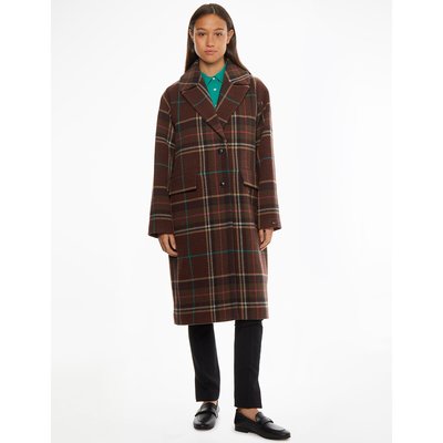 Long Checked Buttoned Coat TOMMY HILFIGER