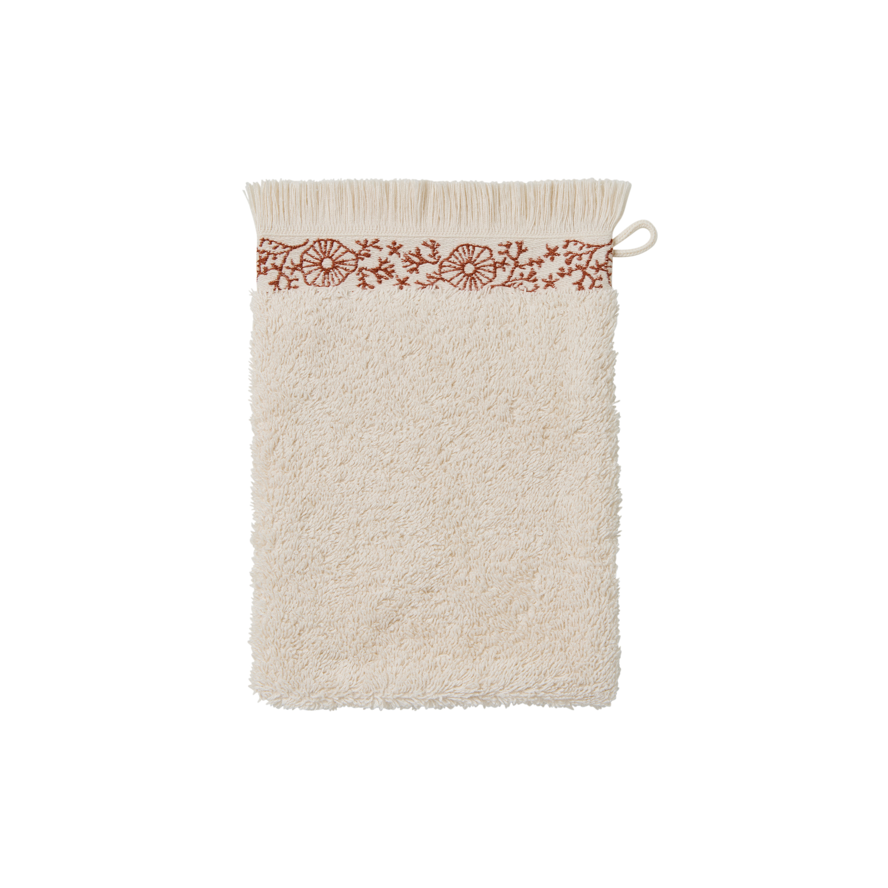 Gant de toilette CALANCA, CARRE BLANC