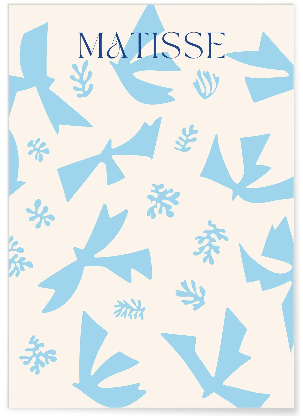 Affiche Matisse 'Oiseaux Bleus' – Abstraction aérienne, L'AFFICHERIE