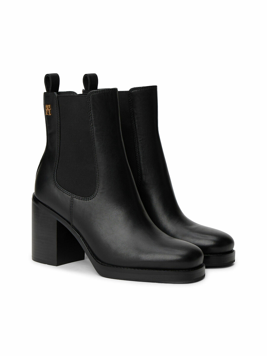 Tommy Hilfiger Botines de piel con puntera cuadrada