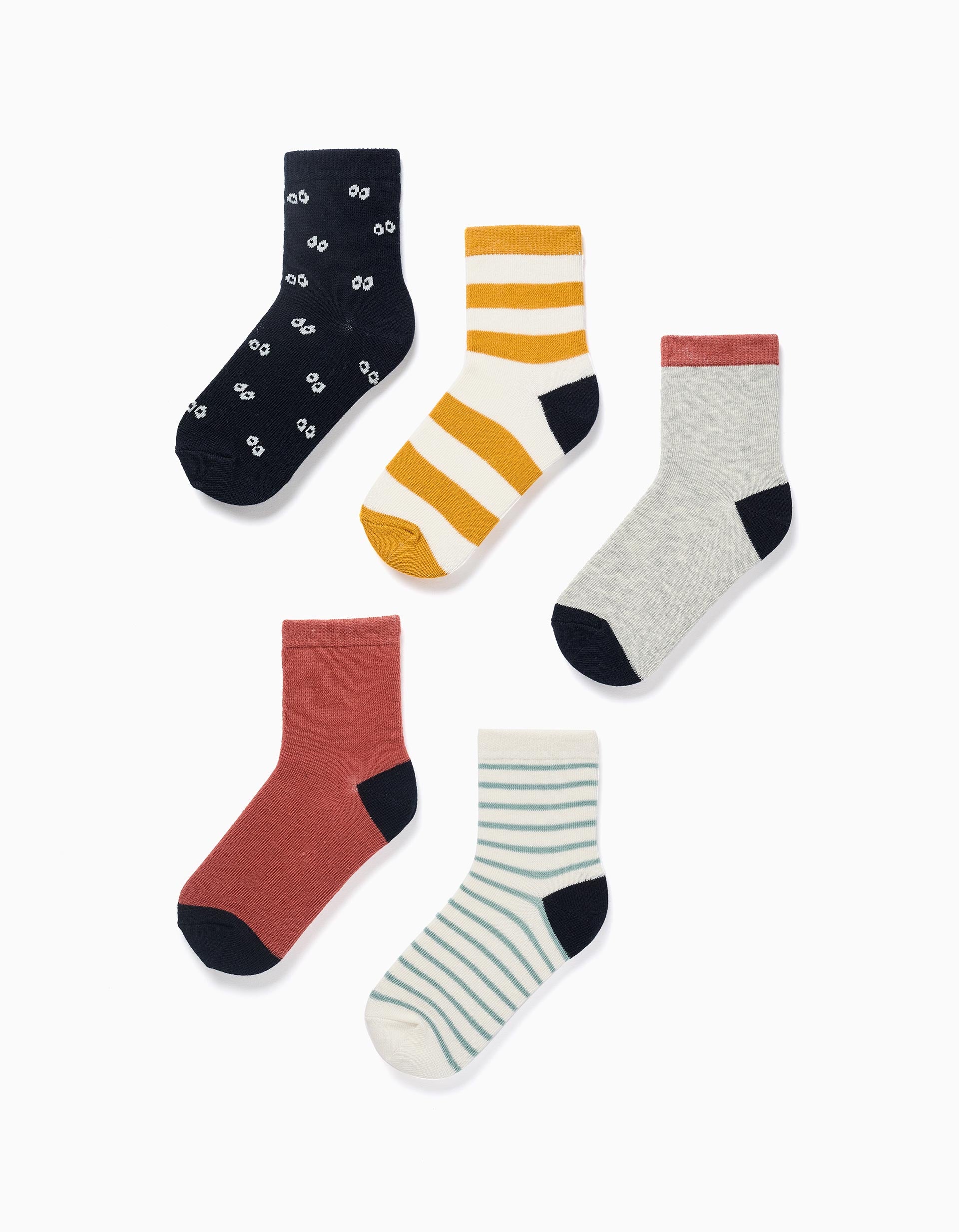 5 paires de chaussettes avec détails contrastés, ZIPPY