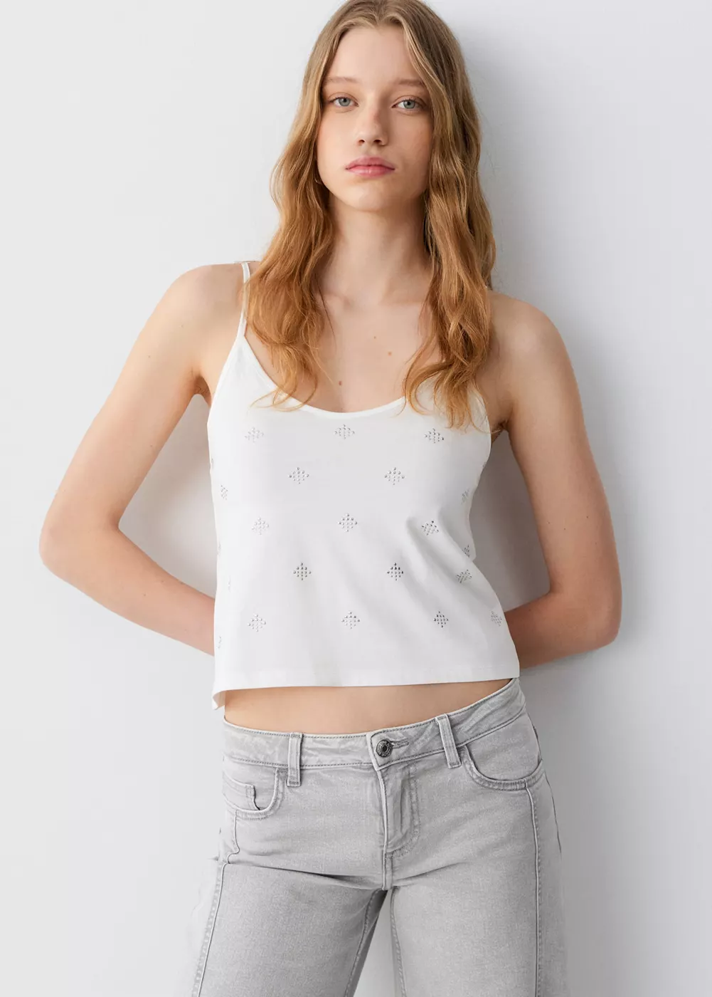 Jean low waist wide leg, MANGO TEEN