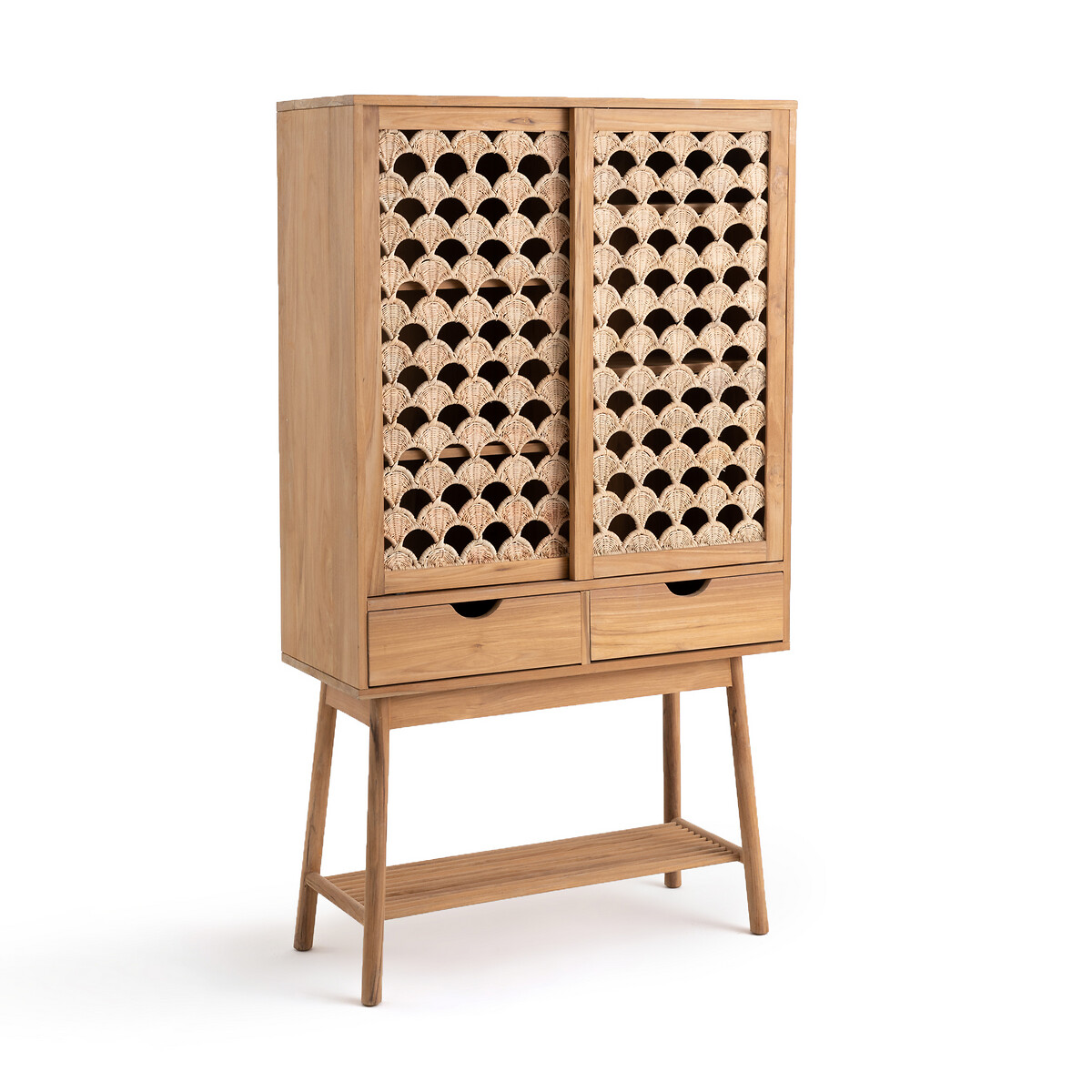 Product photograph of Palma Solid Teak Cabinet from La Redoute UK