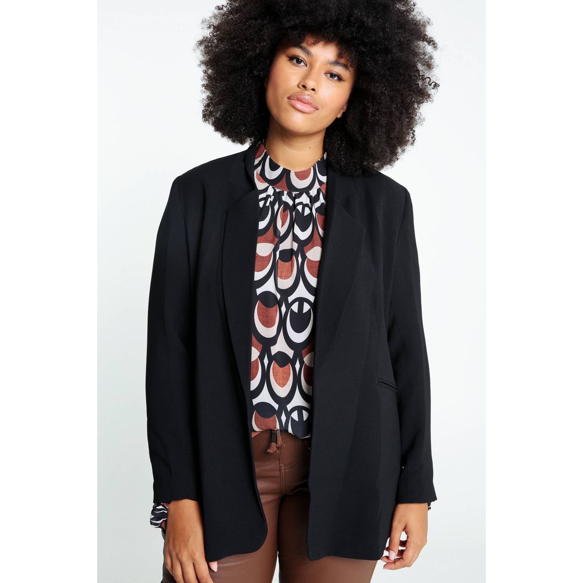 Veste blazer mi online longue femme