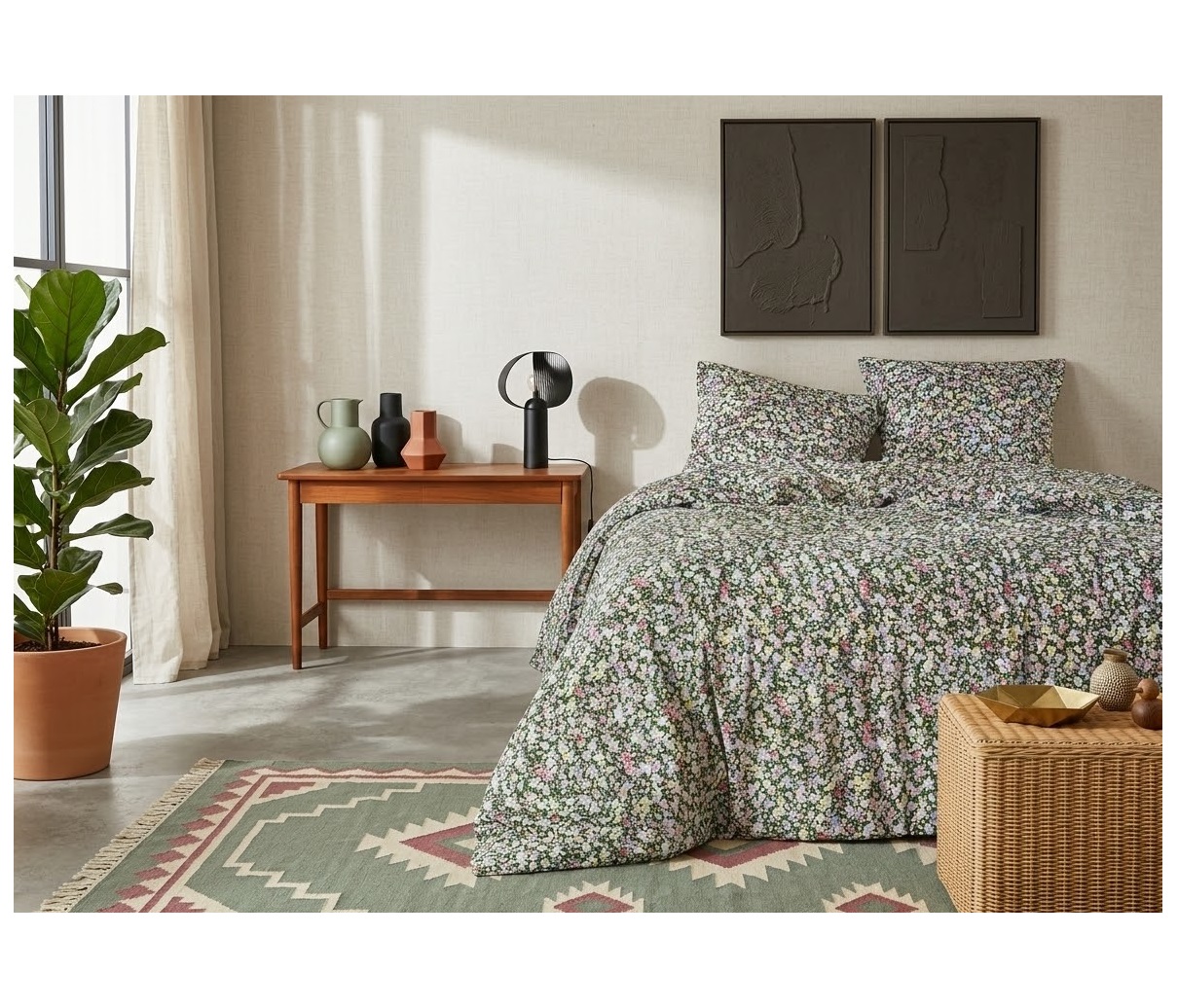 Parure de lit Collection Myosotis fleurie, EDEN