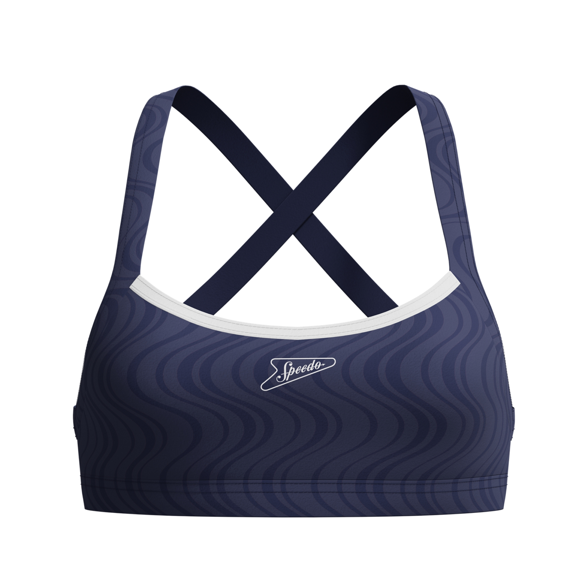 Haut de maillot de bain dos croisé motif/style ondulé, SPEEDO