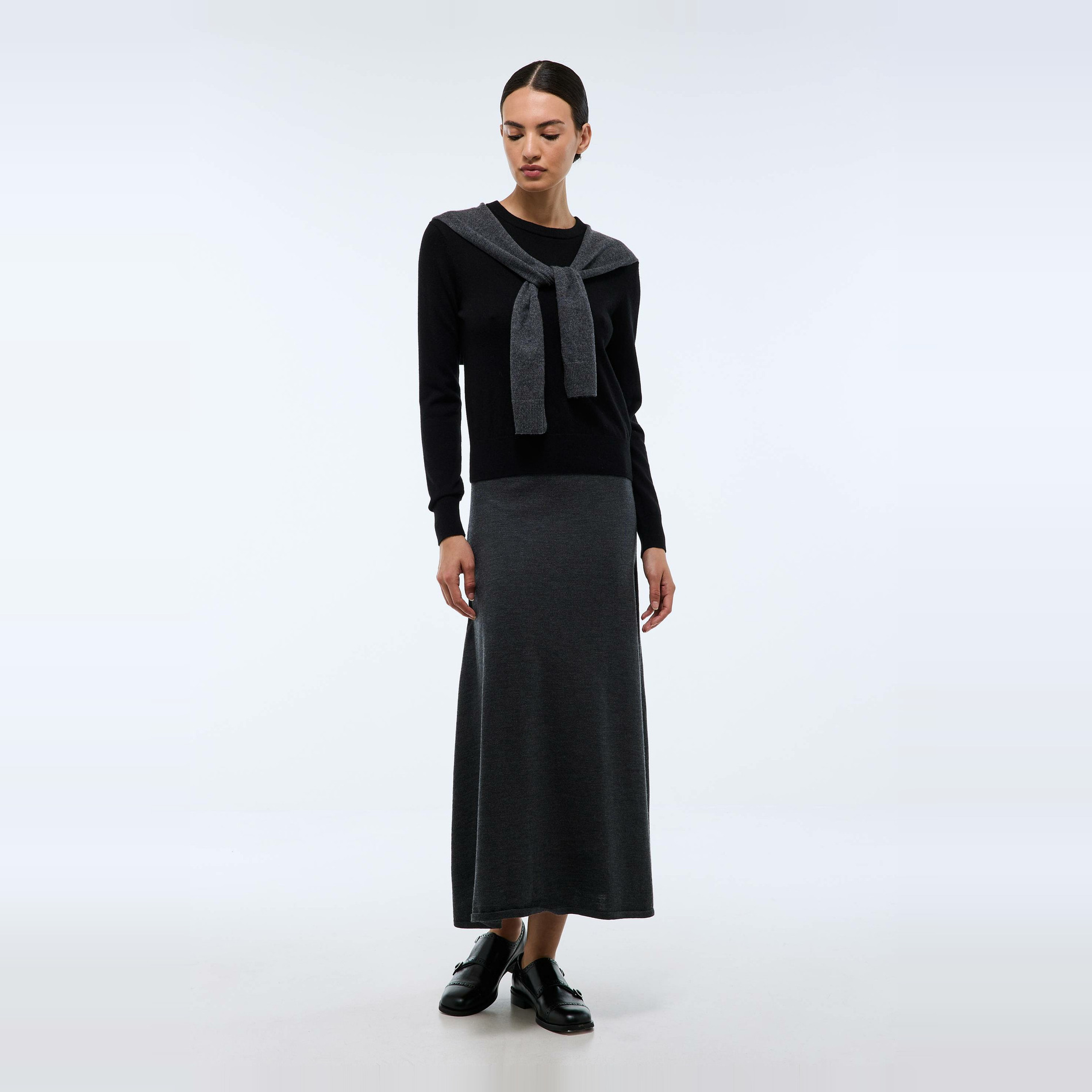 Pull col rond avec manches nouées en trompe-l'oeil, MONOPRIX