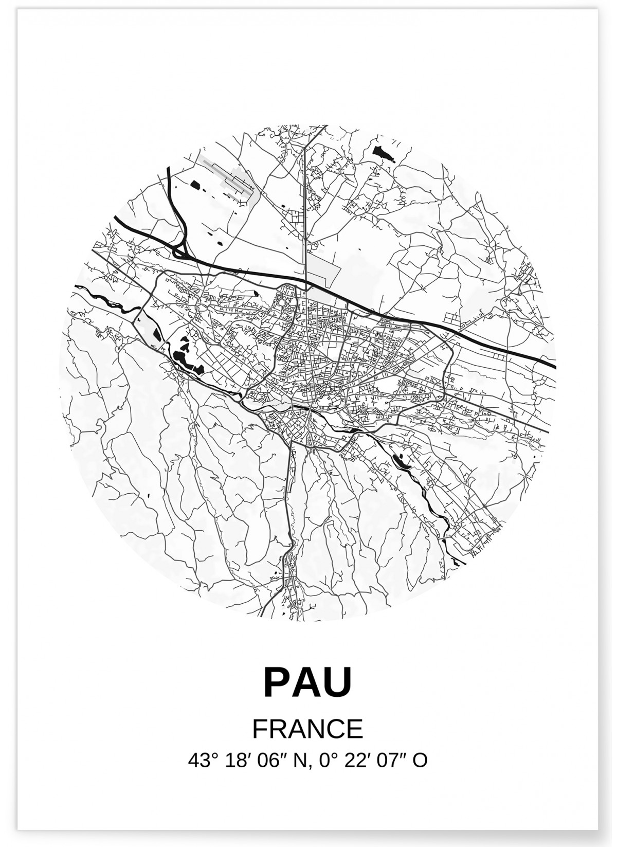 Affiche Carte Pau, L'AFFICHERIE