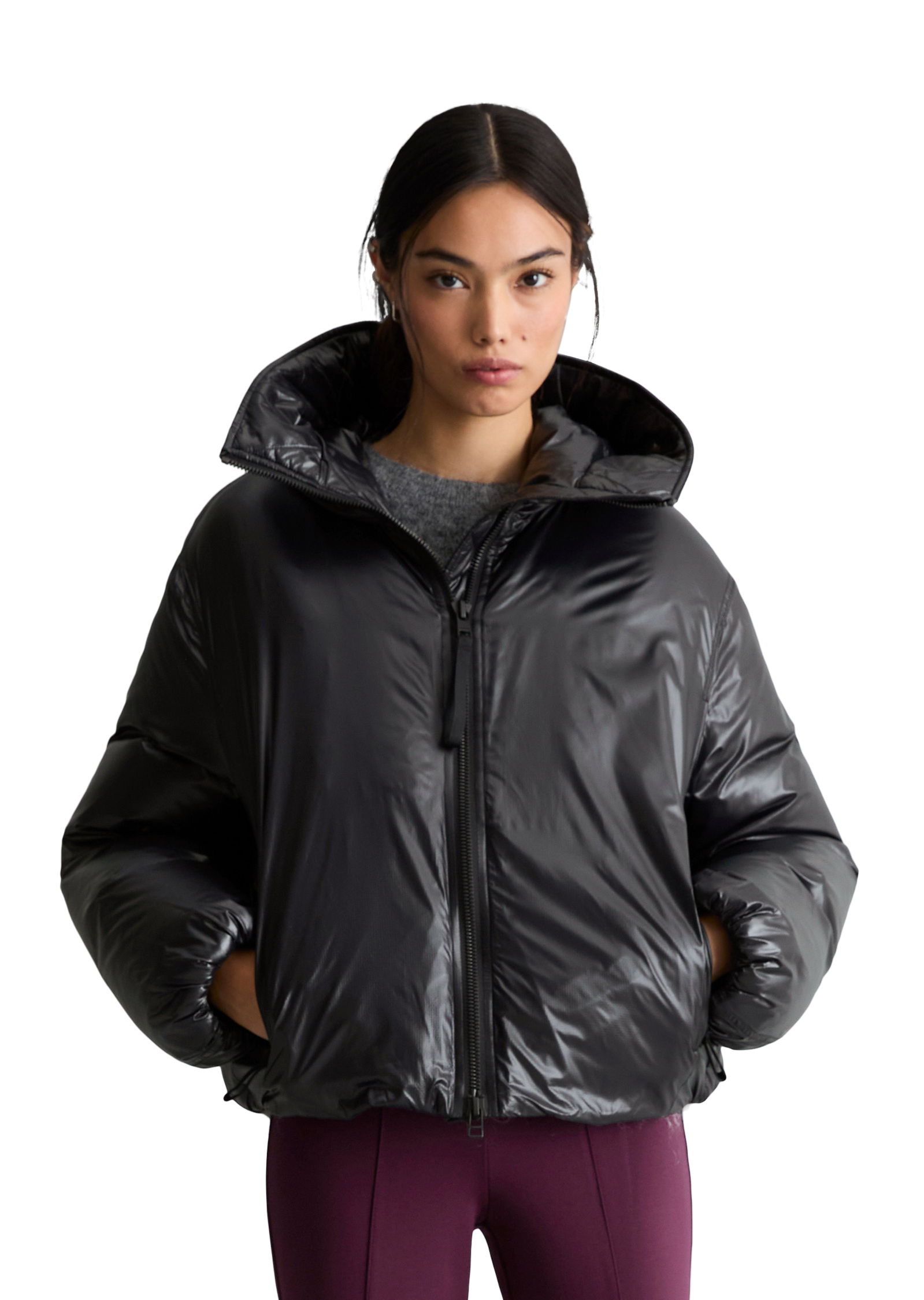 Doudoune oversize en tissu brillant matelassé avec une surface hydrofuge, MARC O’POLO DENIM