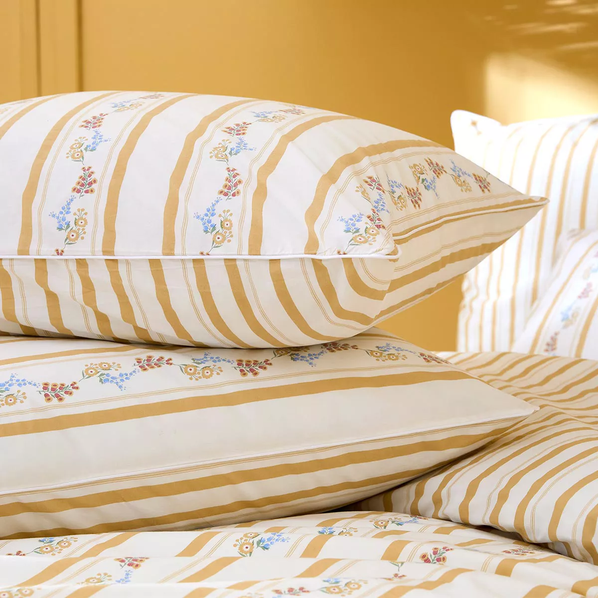 Lot de 2 taies percale de coton lavé HONFLEUR, GARNIER THIEBAUT