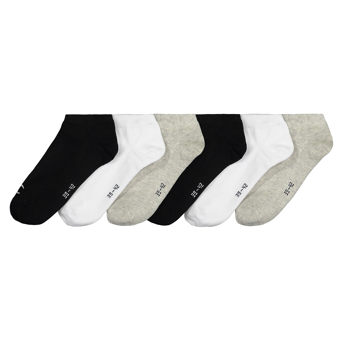 Image of Pack of 6 Pairs of Socks in Cotton Mix
