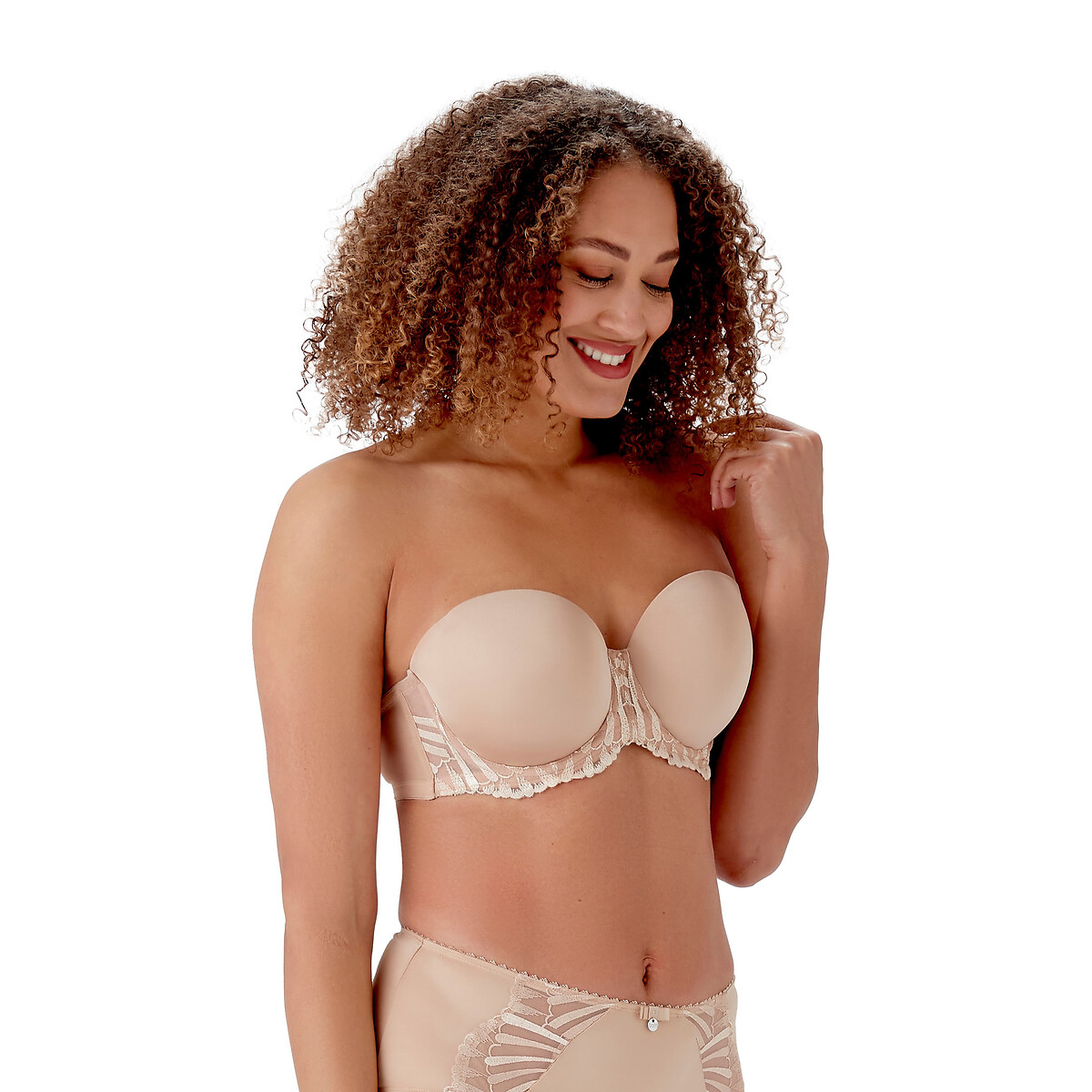 Berlie White Strapless Bra With Attachable Straps 34D 