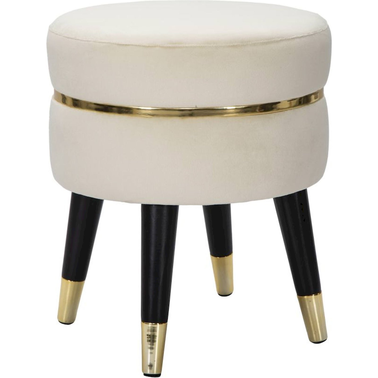 Tabouret capitonné pieds fuselés GLAM, RECOLLECTION