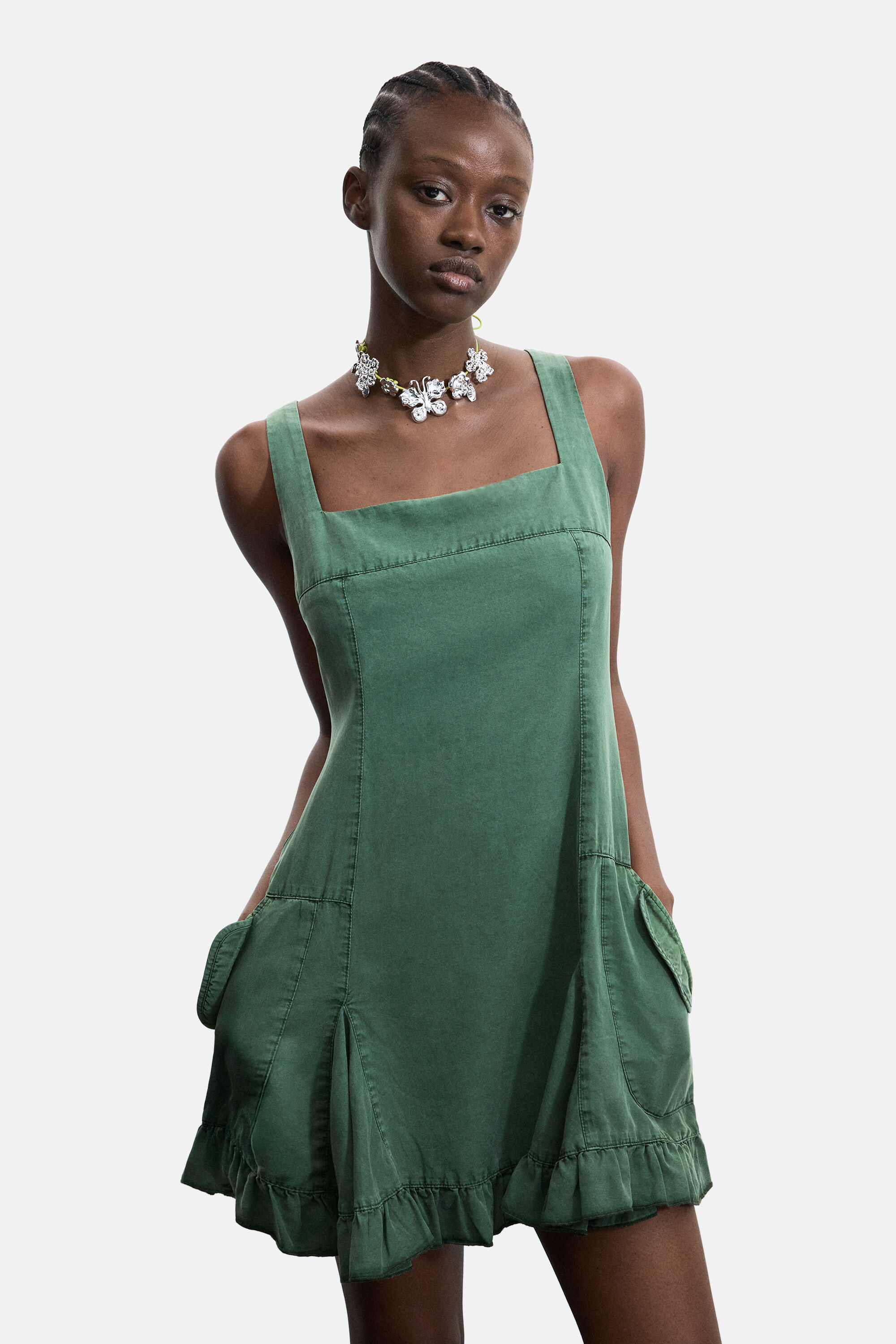 Robe courte en lyocell, DESIGUAL