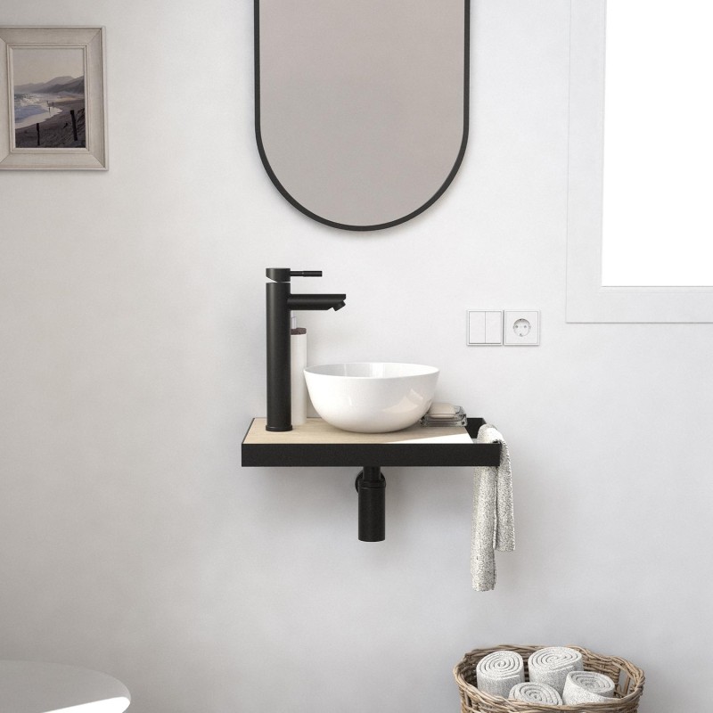 Lave-mains plan fin + vasque + miroir SOHO, MOB IN