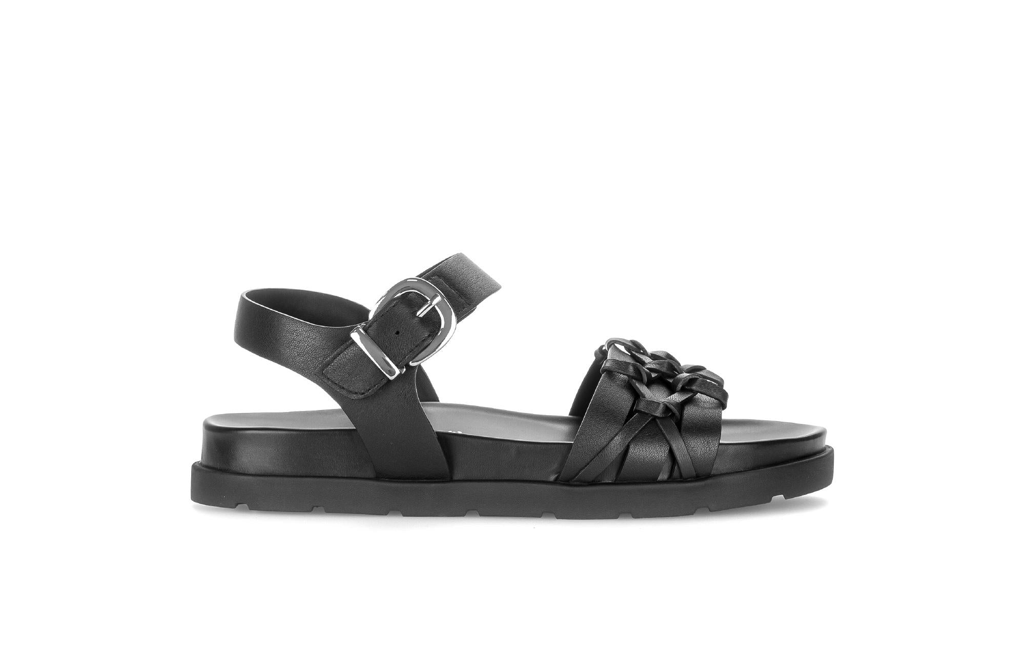 Sandales en cuir à talon compensé, GABOR