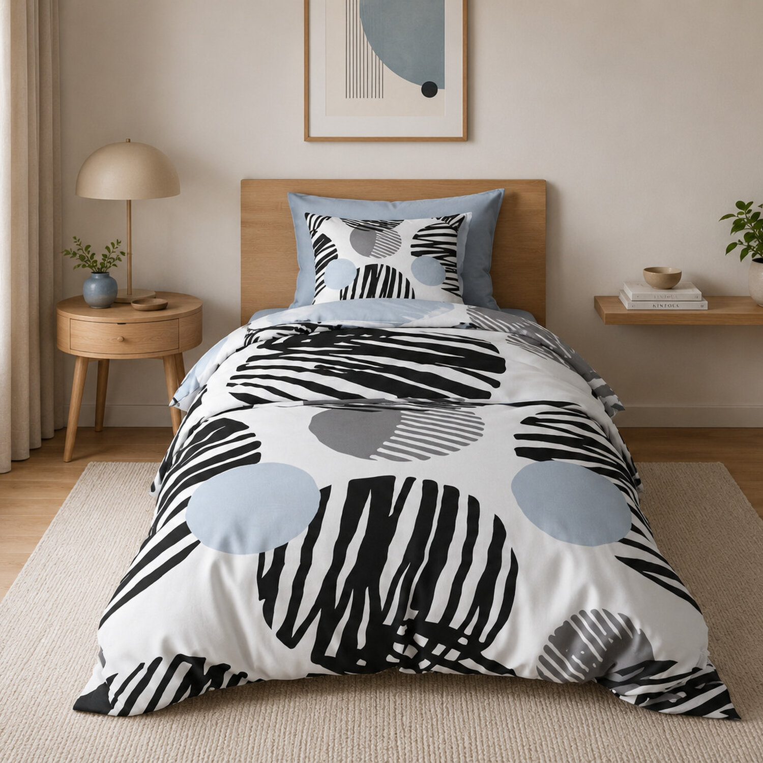 Parure housse de couette microfibre, Cerlus, C DESIGN HOME TEXTILE