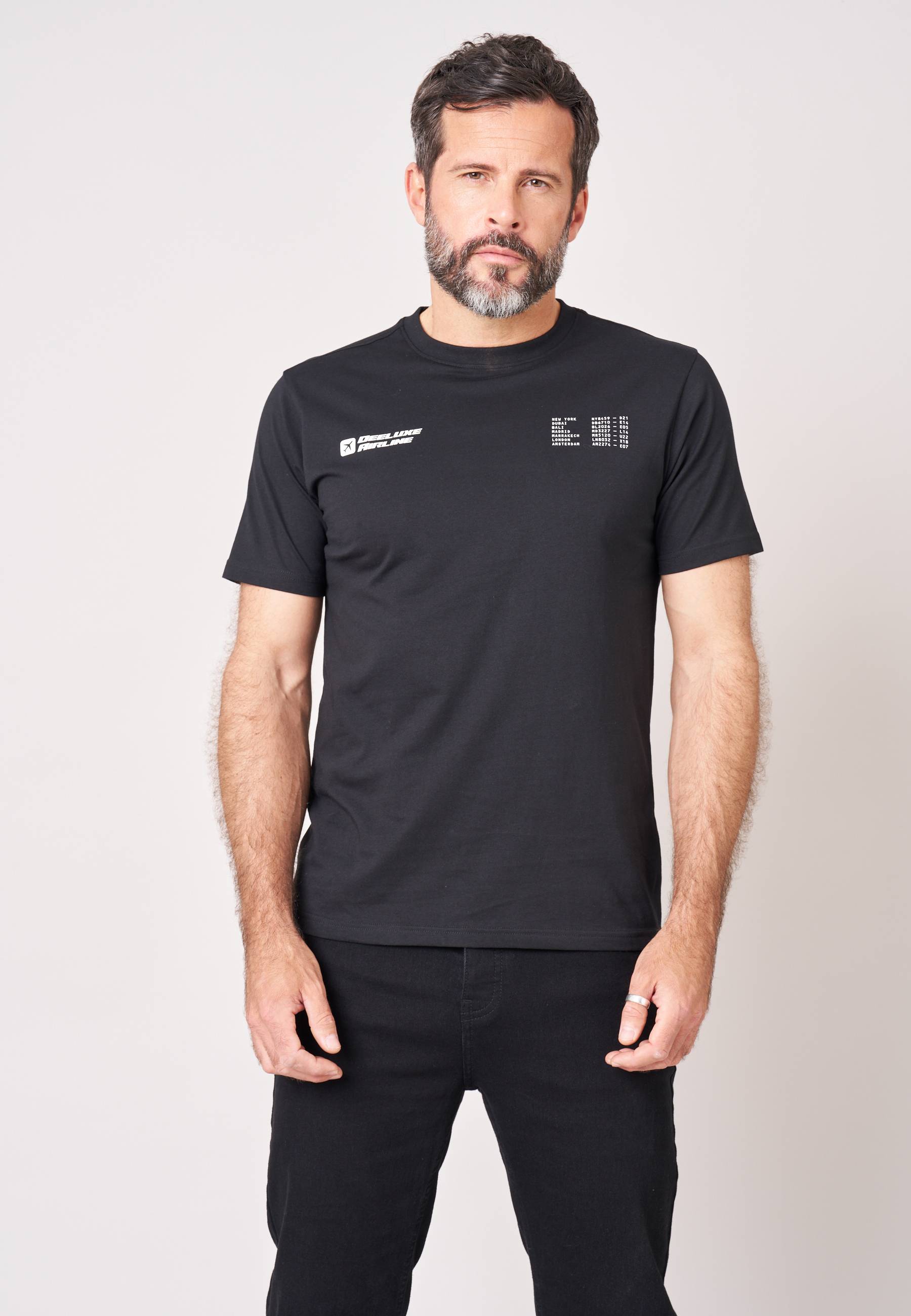 T-shirt confort homme en 100% coton imprimé avion first class FIRSTCLASS, DEELUXE